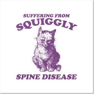 Scoliosis spine pain "squiggly spine disease" funny representation chronic illness disability rep Posters and Art